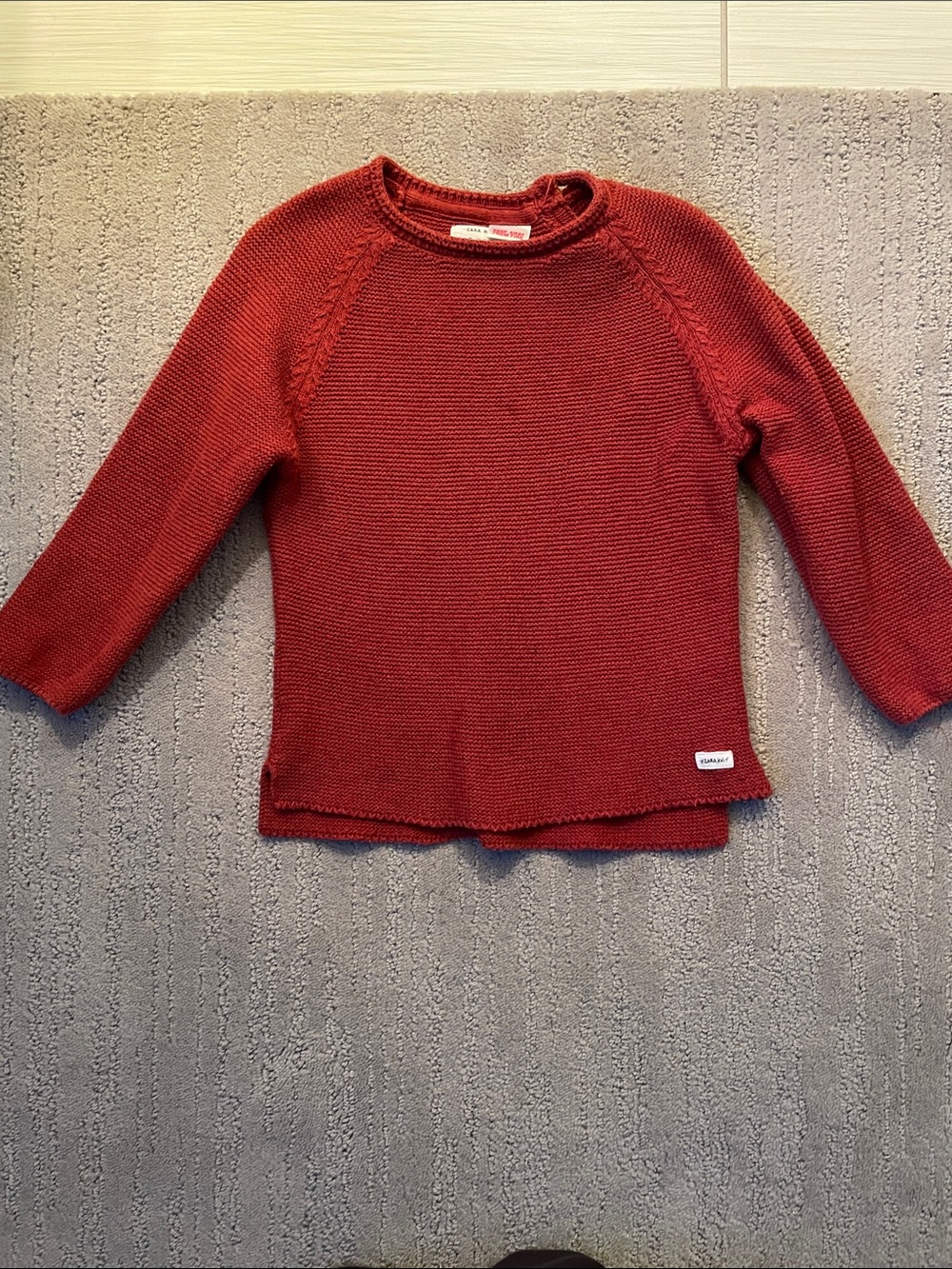 *5 for $20* Zara Kids Rust Red Knit Sweater 3-4T